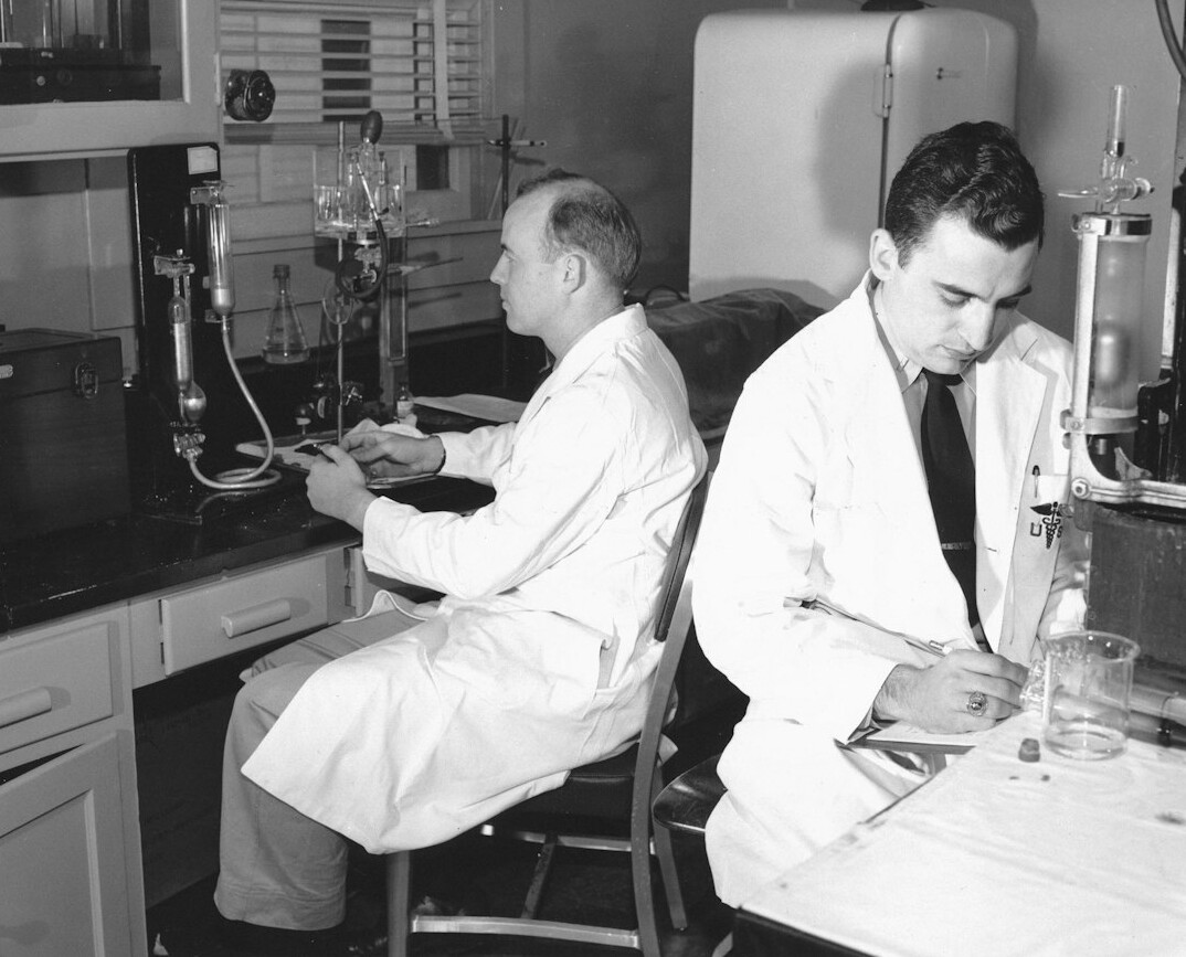 investigators reviewing evidence
